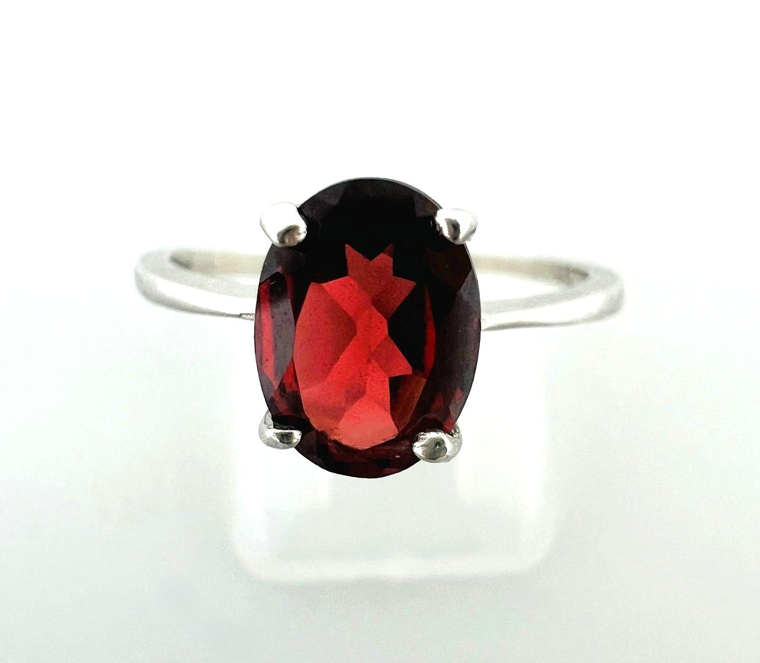 Granat Ring 925 Silber