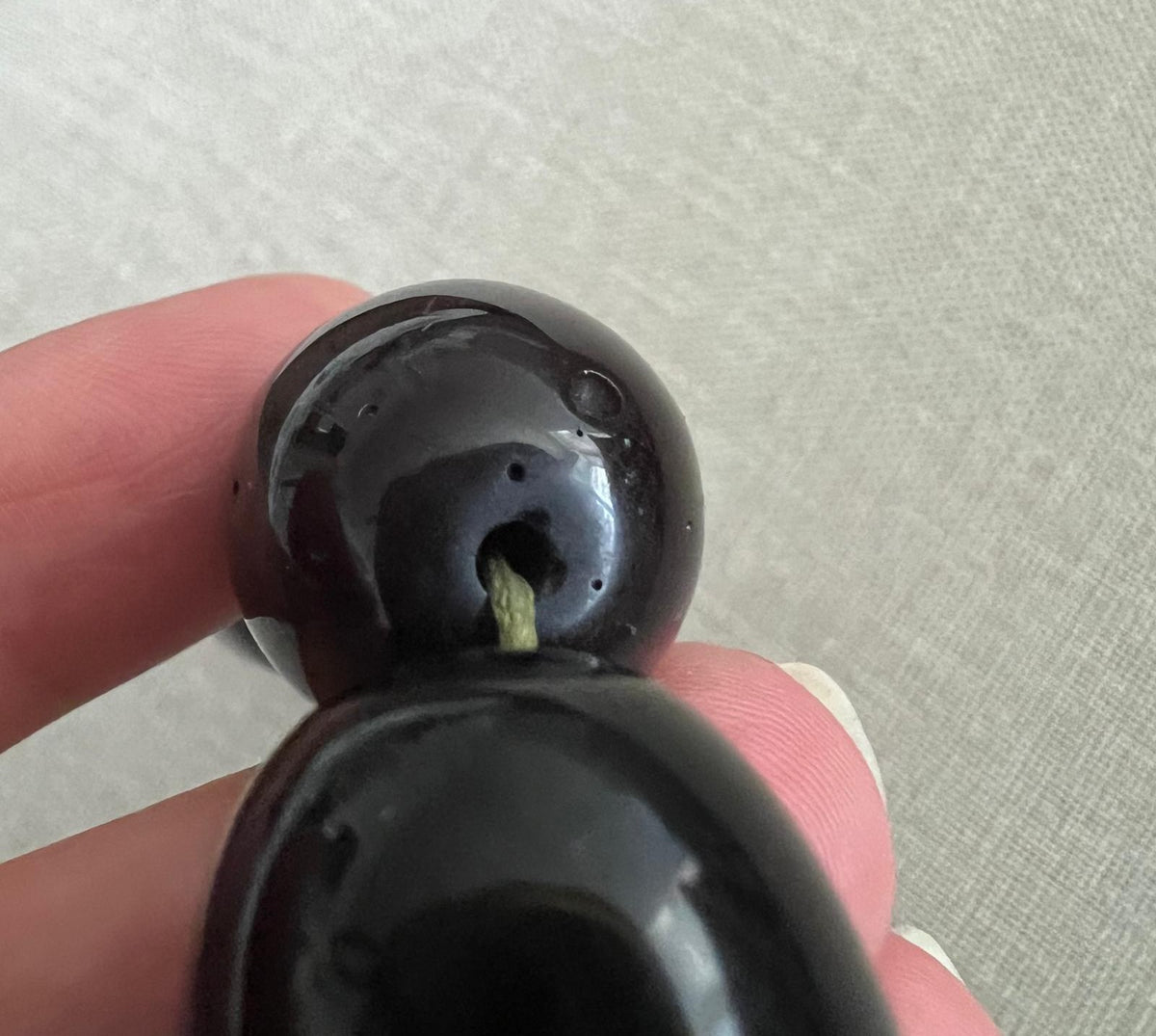 Antike Bakelit Catalin Kette Schwarz Kirschrot XXL Statement Collier Art Déco 109,2g