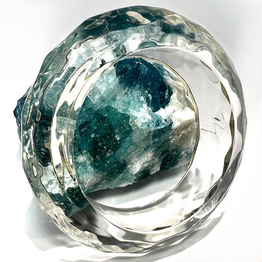 facettierter Lucite-Armreif 