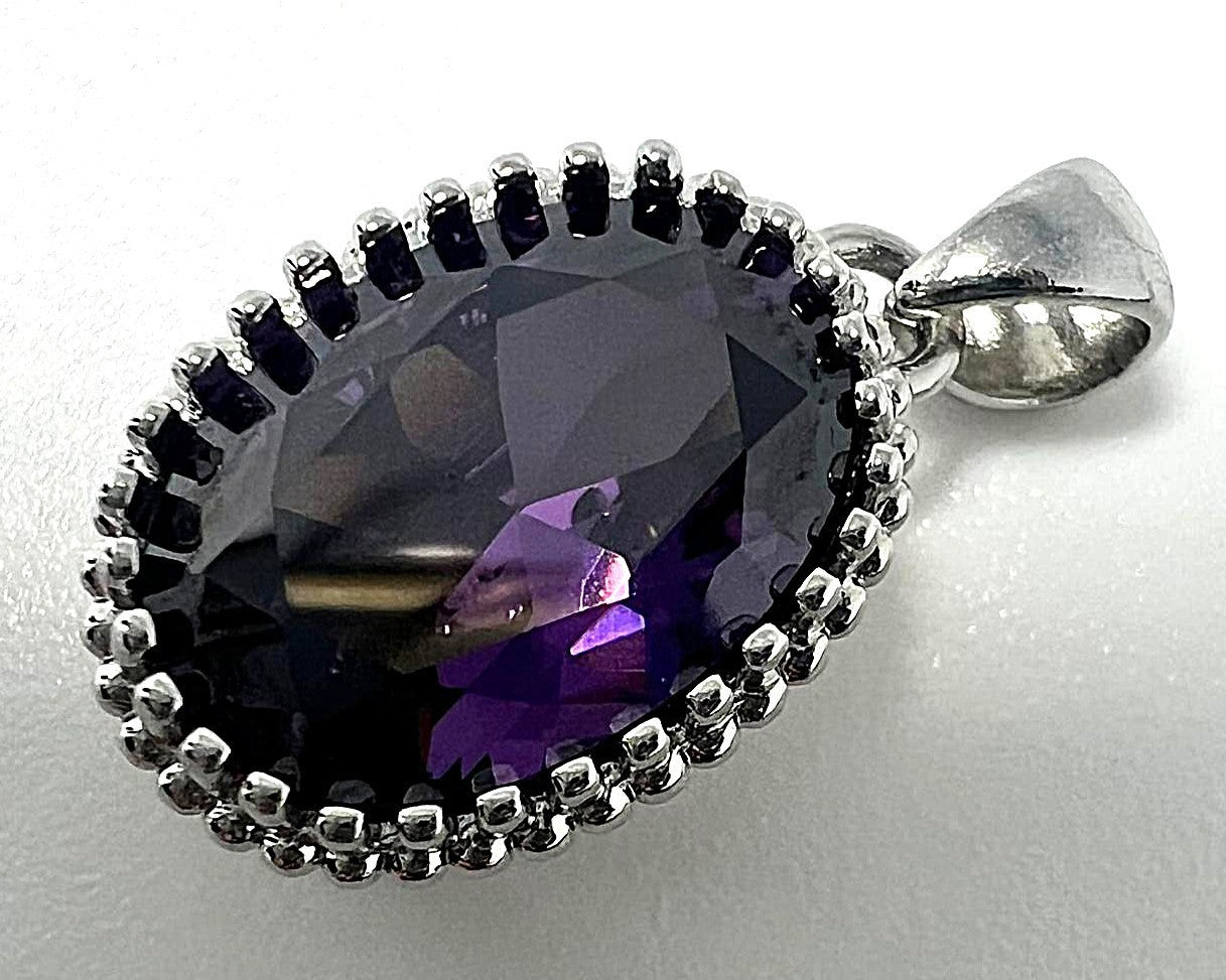  Amethyst Anhänger 925 Silber