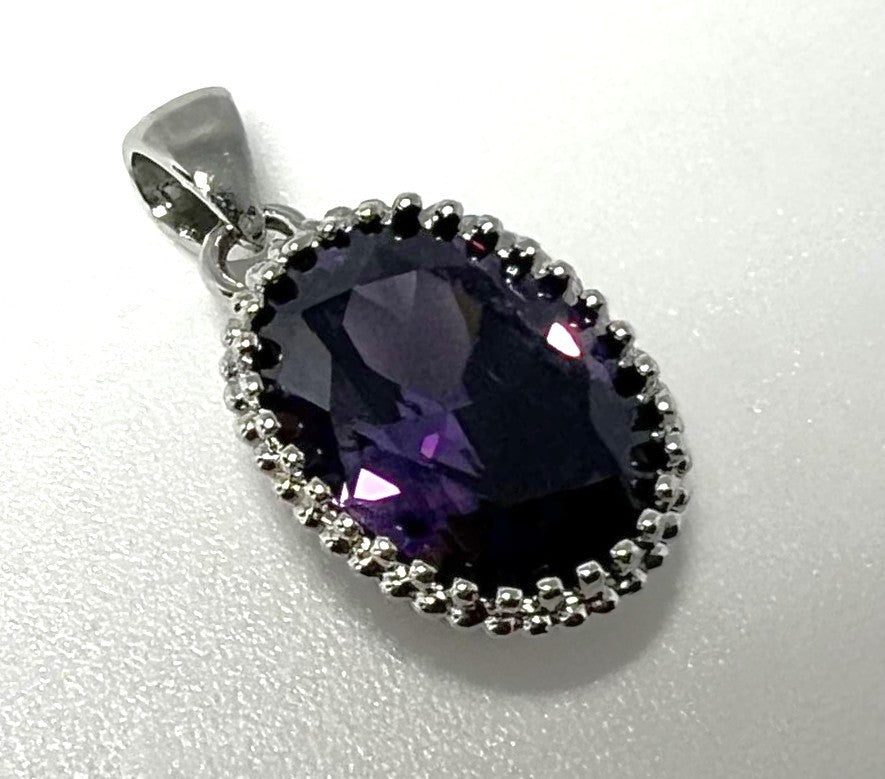  Amethyst Anhänger 925 Silber