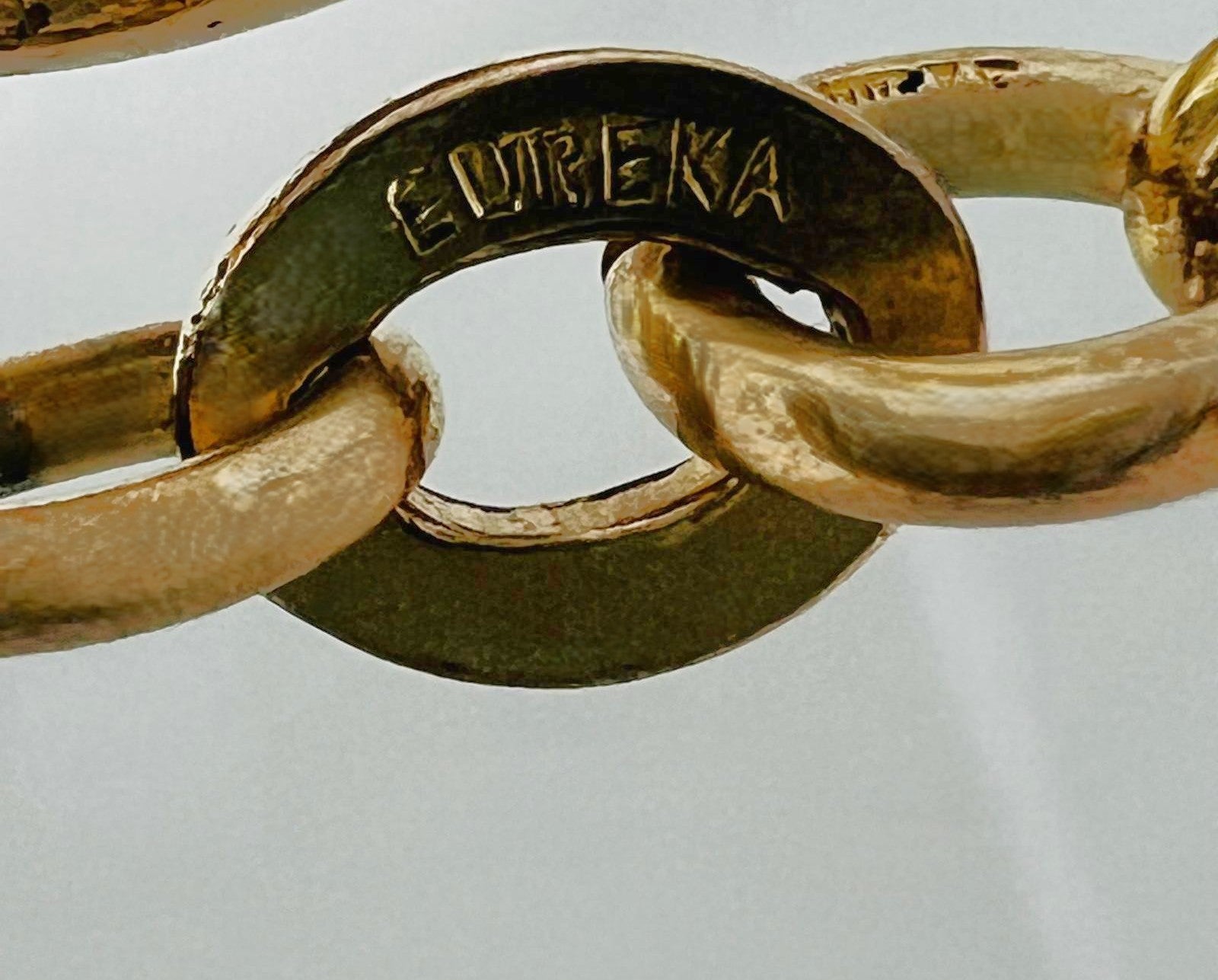 Antike EUREKA Taschenuhrkette