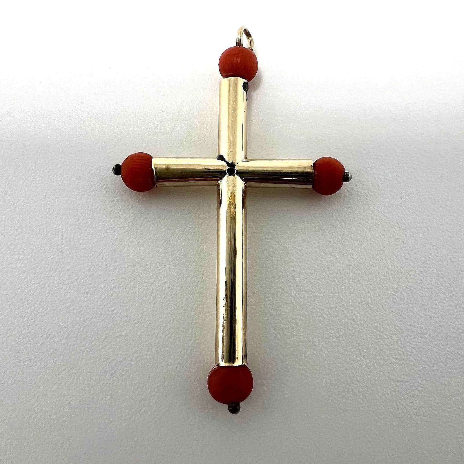 Antiker Biedermeier Kreuzanhänger