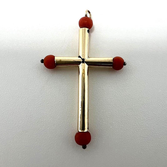 Antiker Biedermeier Kreuzanhänger