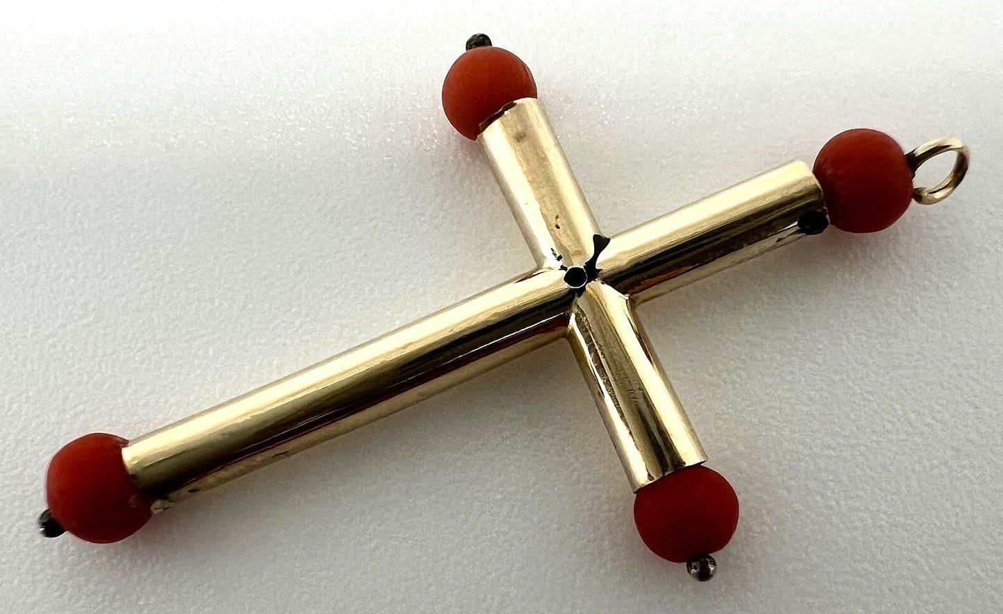 Antiker Biedermeier Kreuzanhänger