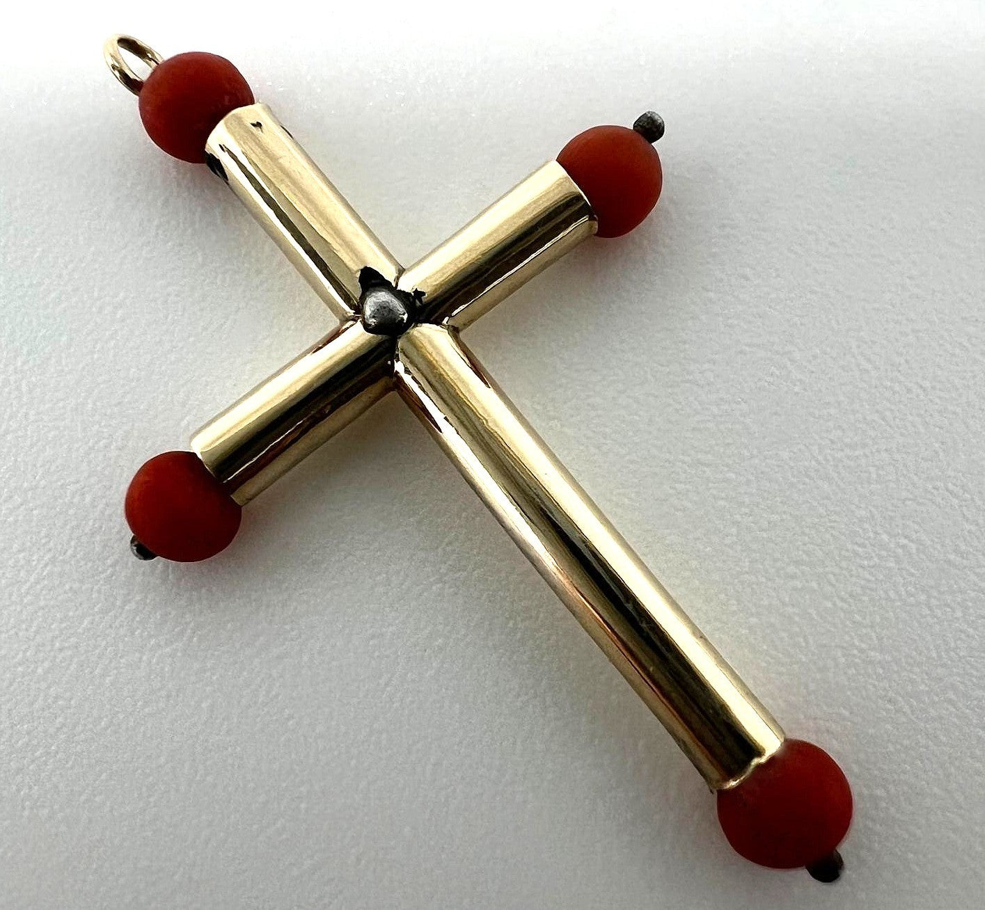 Antiker Biedermeier Kreuzanhänger