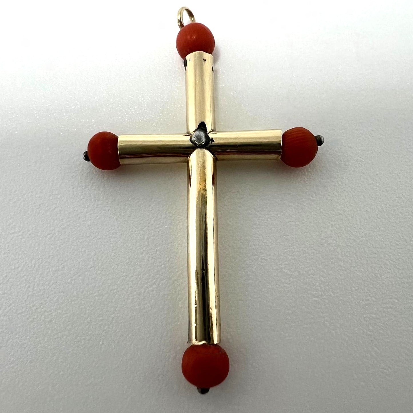 Antiker Biedermeier Kreuzanhänger