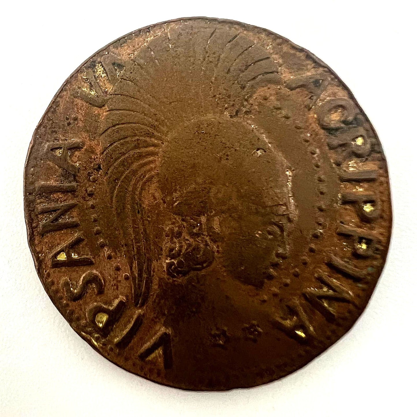 Großformatige Bronze-Münze 