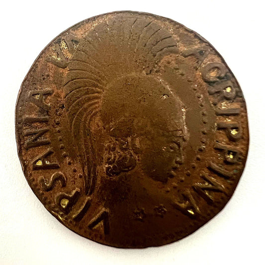 Großformatige Bronze-Münze 