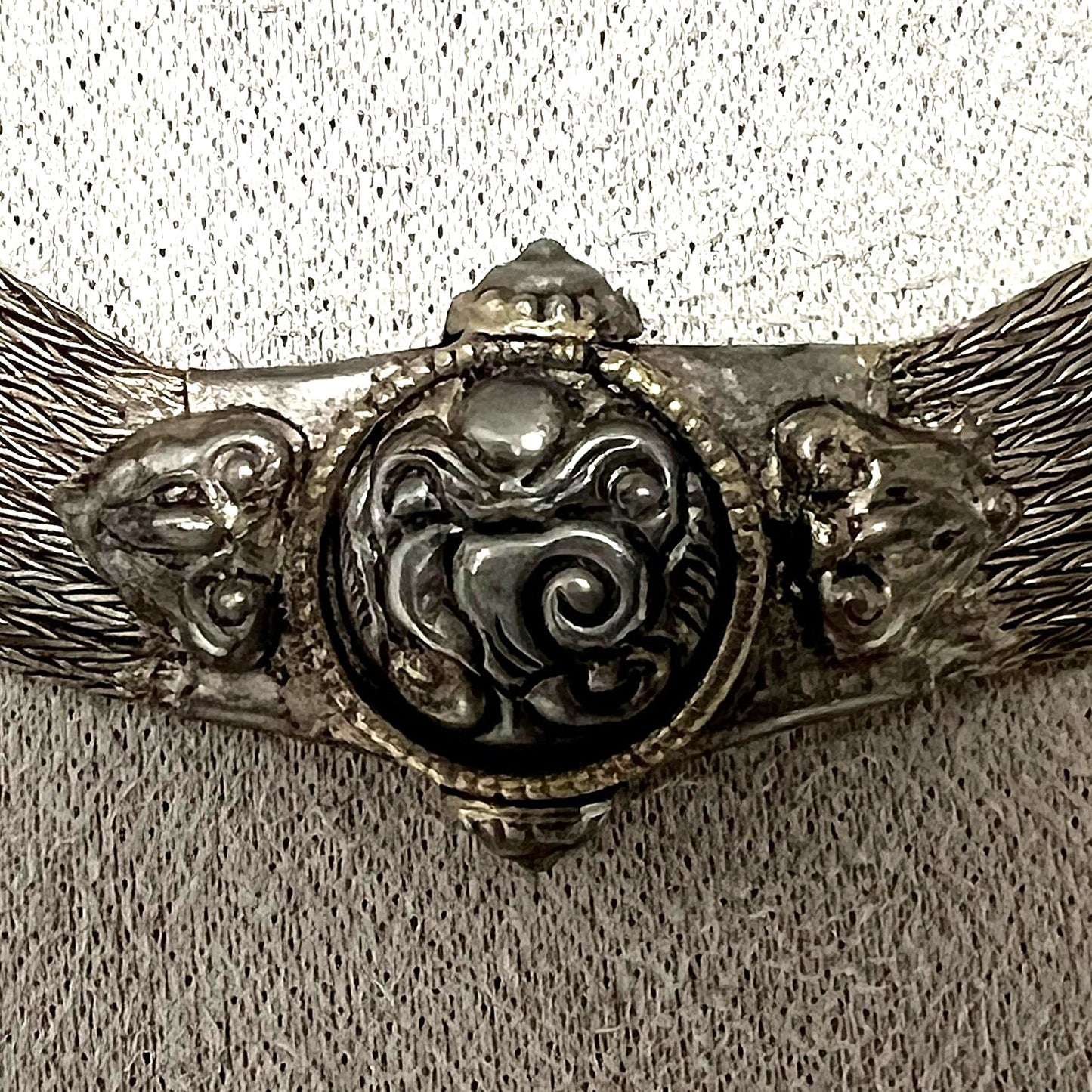 Silber Collier breit Vintage Choker