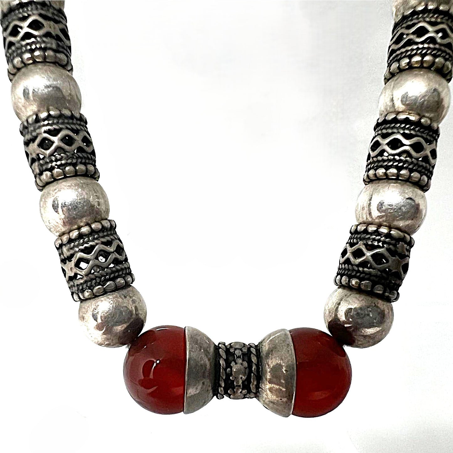 Sterling 925 Silberkette Karneol 