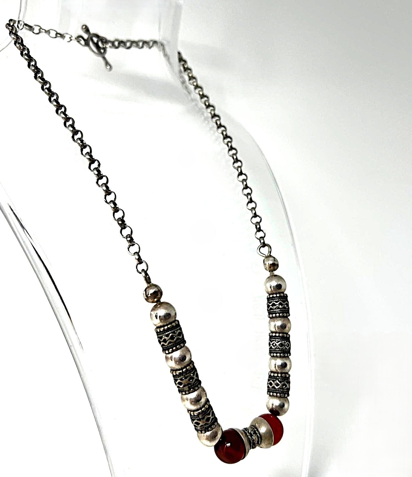 Sterling 925 Silberkette Karneol 