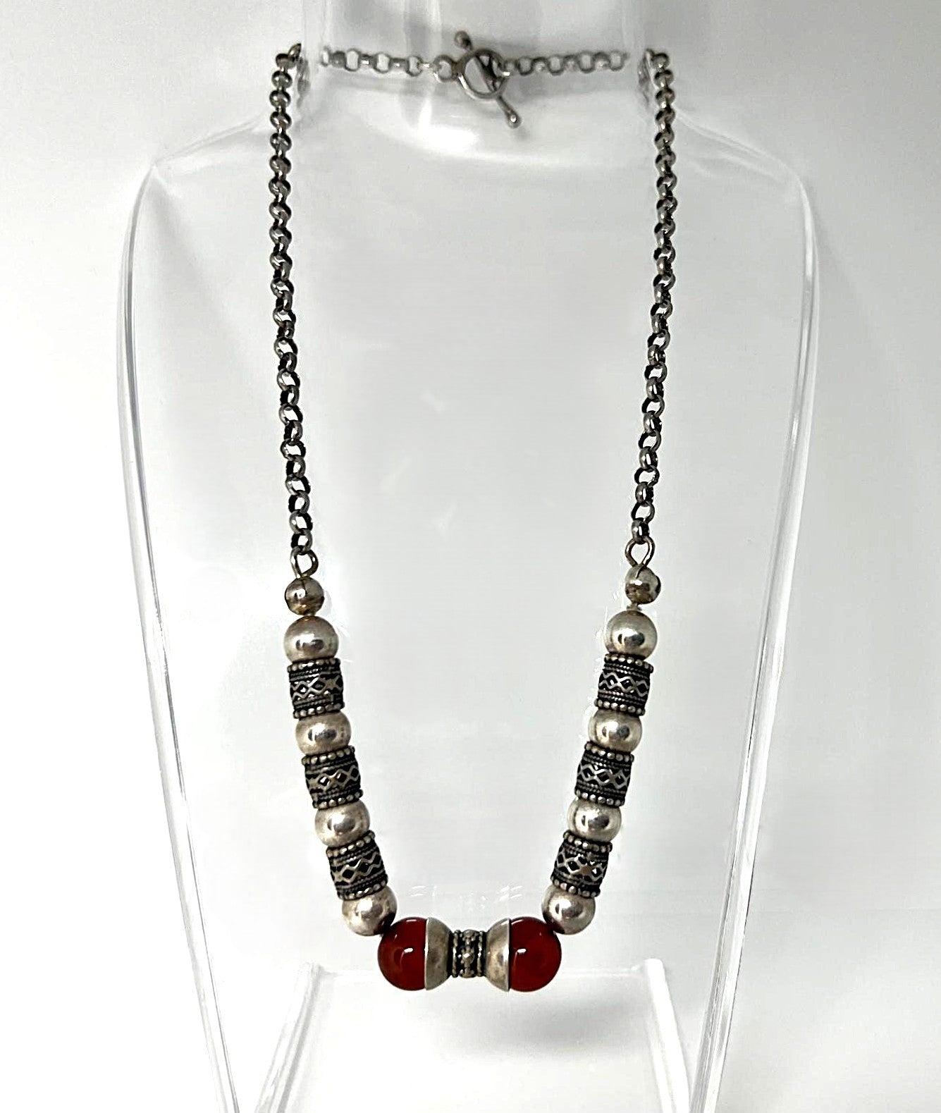 Sterling 925 Silberkette Karneol 