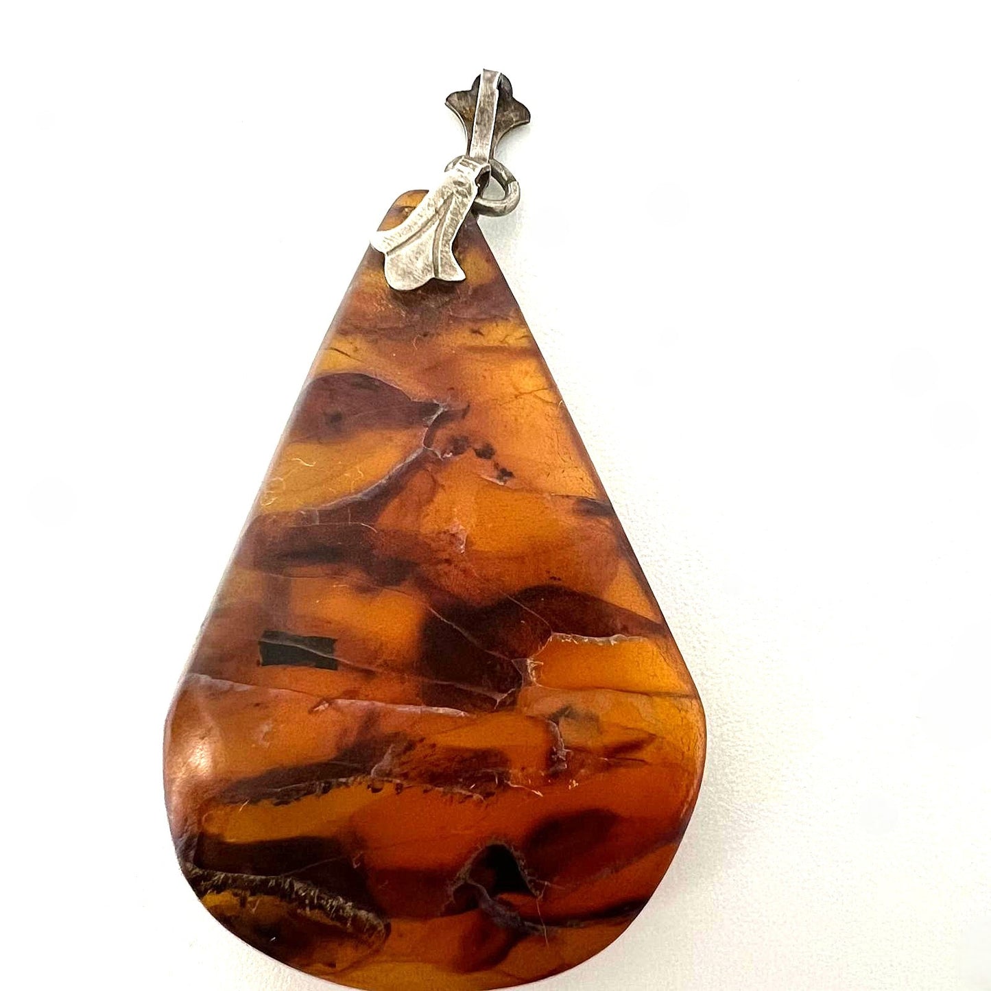 835 Silber Bernstein Anhänger