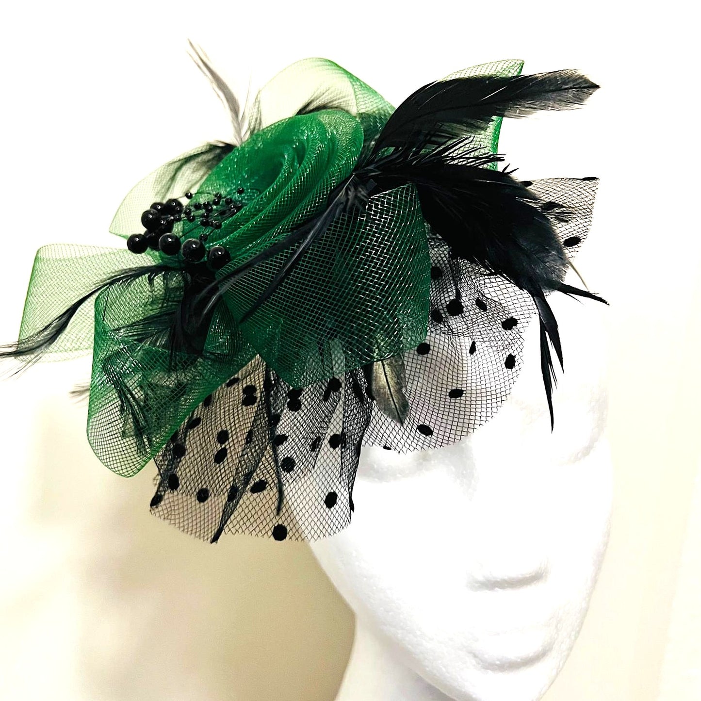 Fascinator smaragdgrün