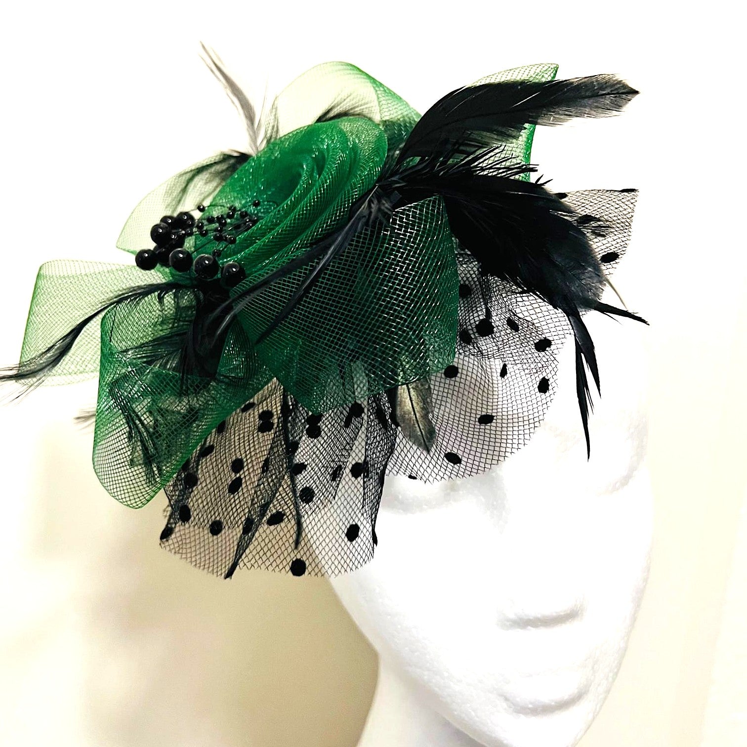 Fascinator smaragdgrün