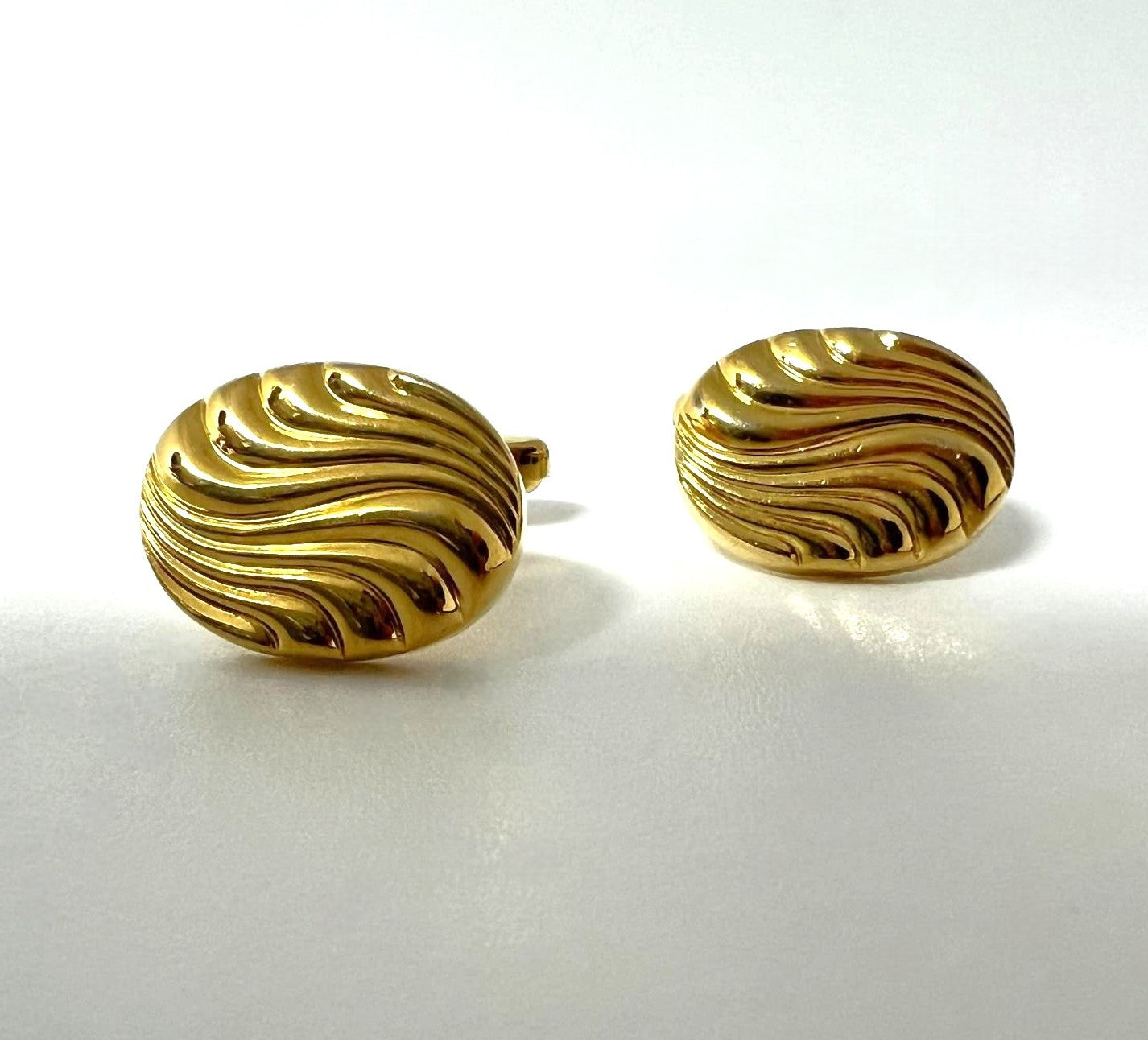 Herren Manschettenknöpfe Retro gold