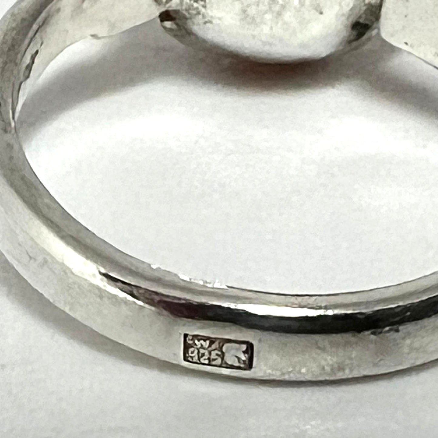 Vintage Korallenring 925 Sterling Silber