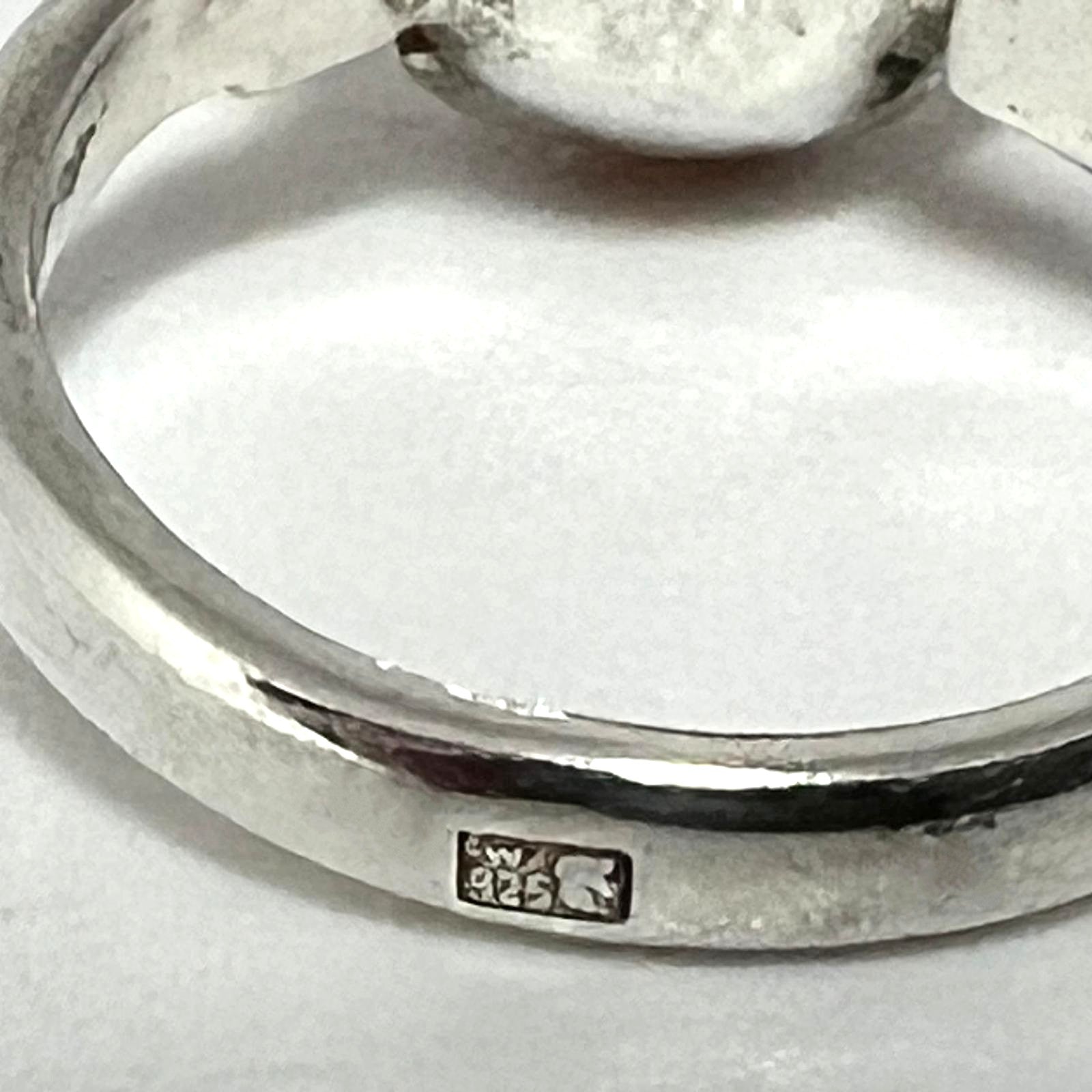 Vintage Korallenring 925 Sterling Silber