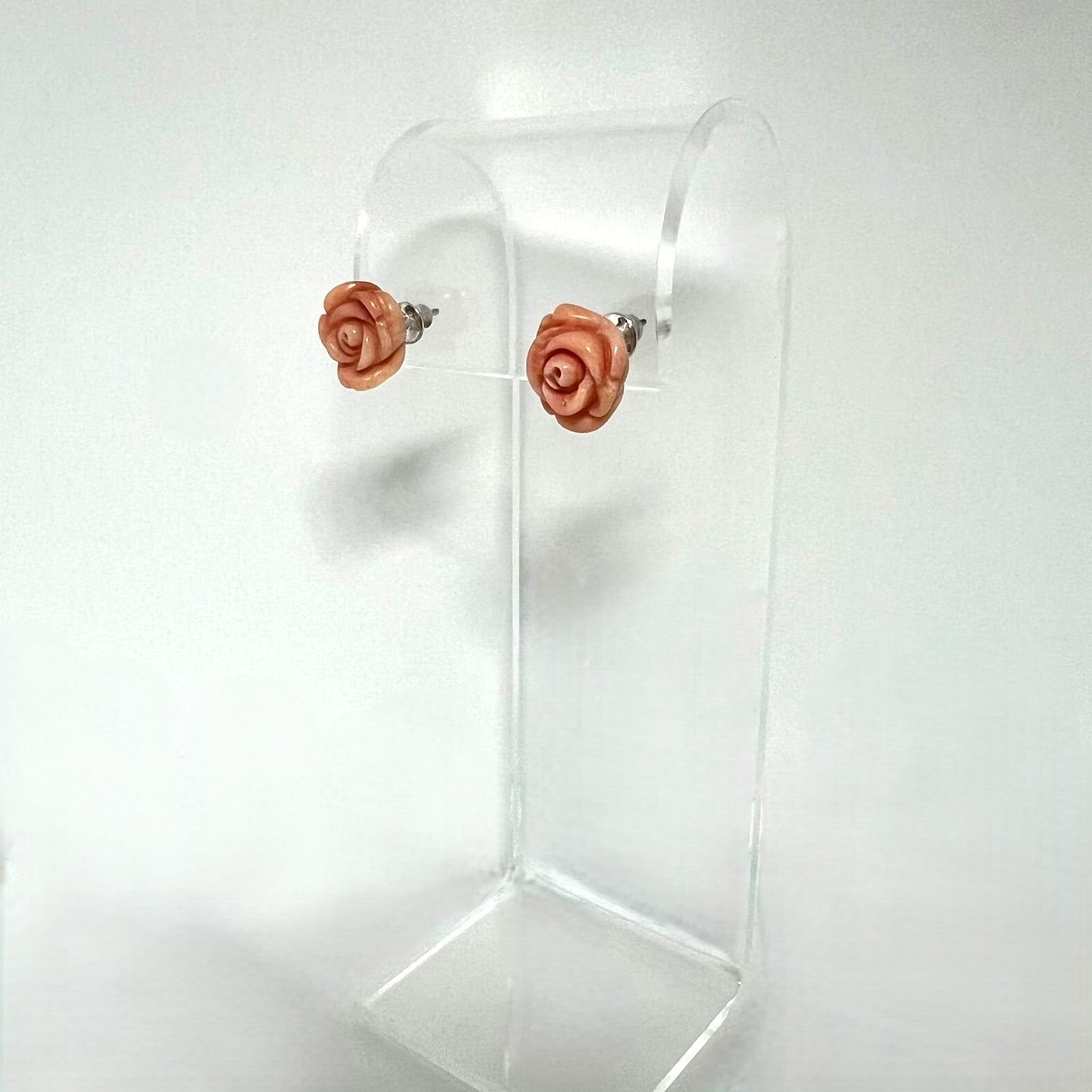 Vintage Korallen Ohrstecker 