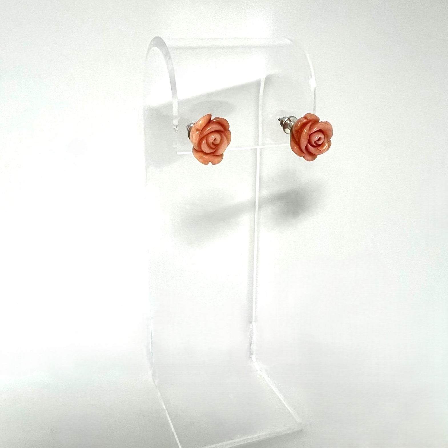 Vintage Korallen Ohrstecker 