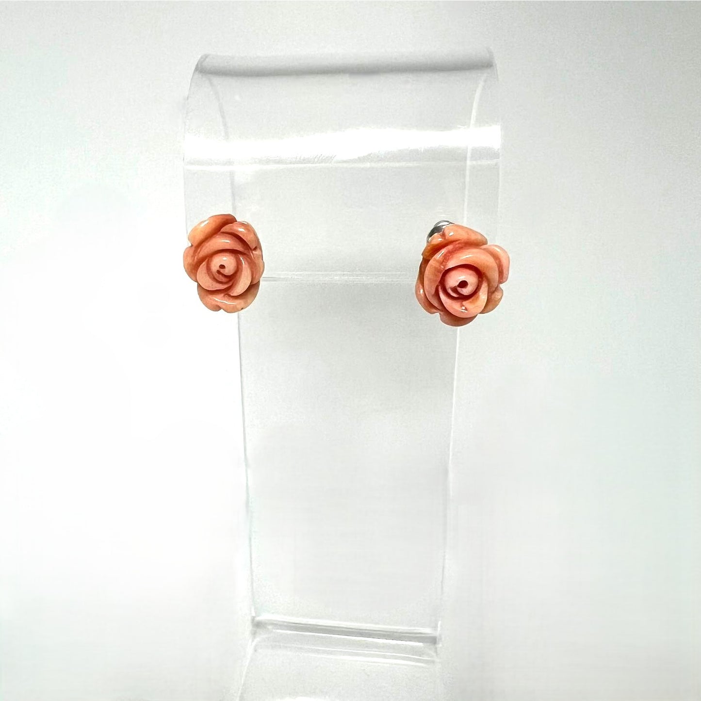 Vintage Korallen Ohrstecker 