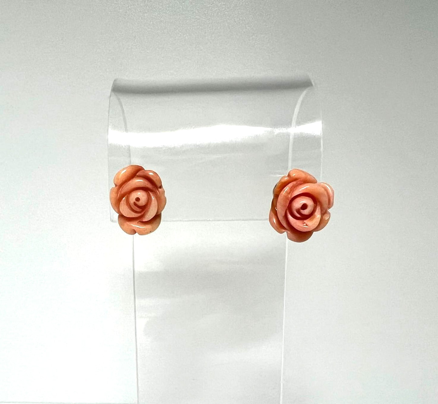 Vintage Korallen Ohrstecker 