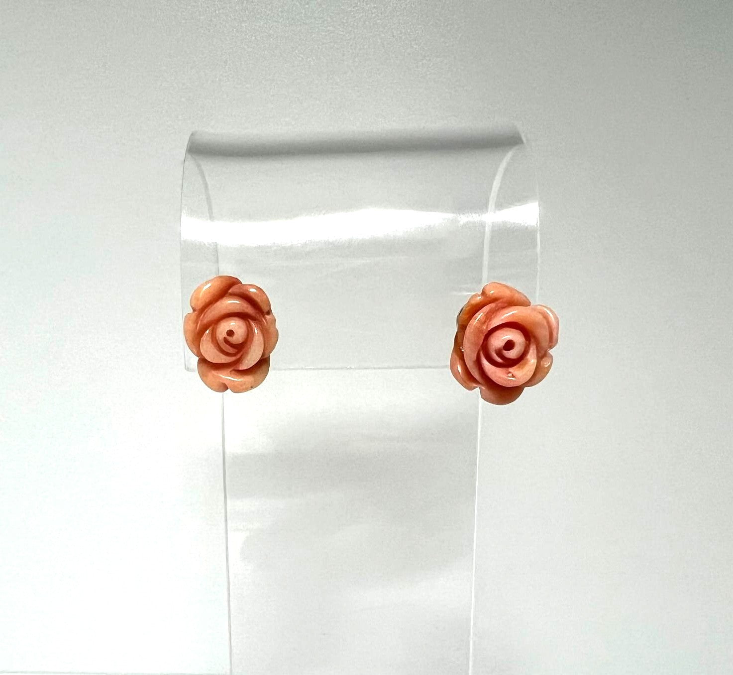 Vintage Korallen Ohrstecker 