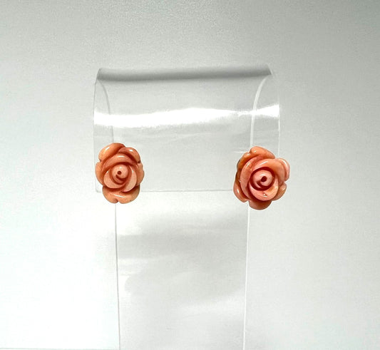 Vintage Korallen Ohrstecker 