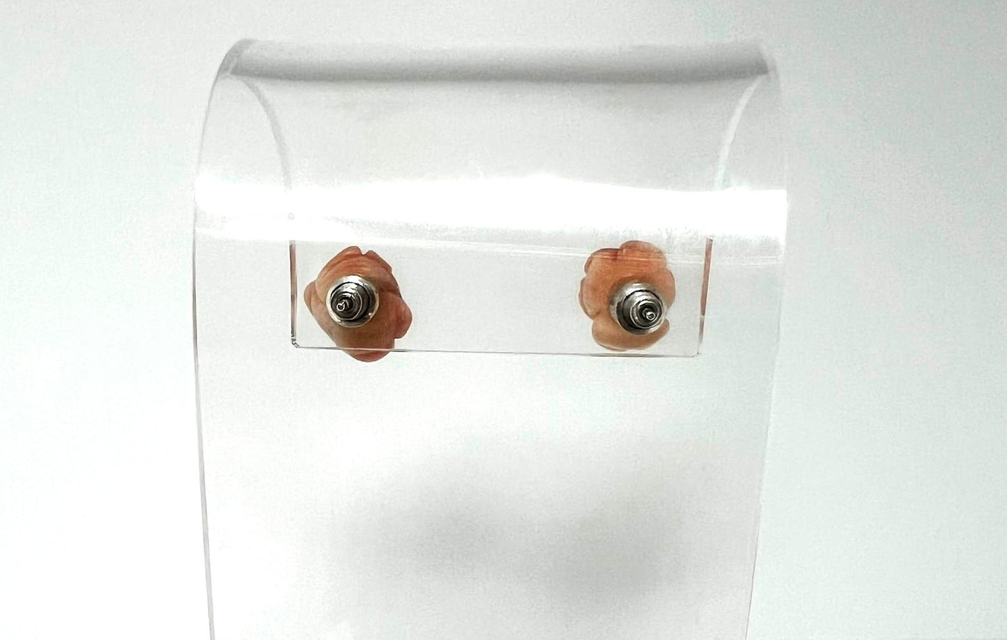 Vintage Korallen Ohrstecker 