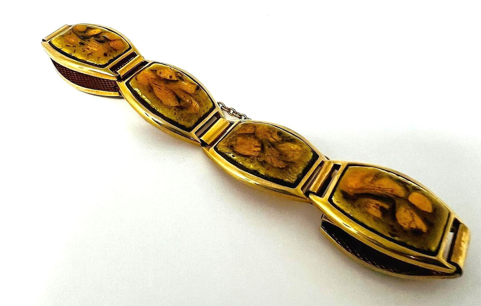 Vintage Panel-Armband vergoldet