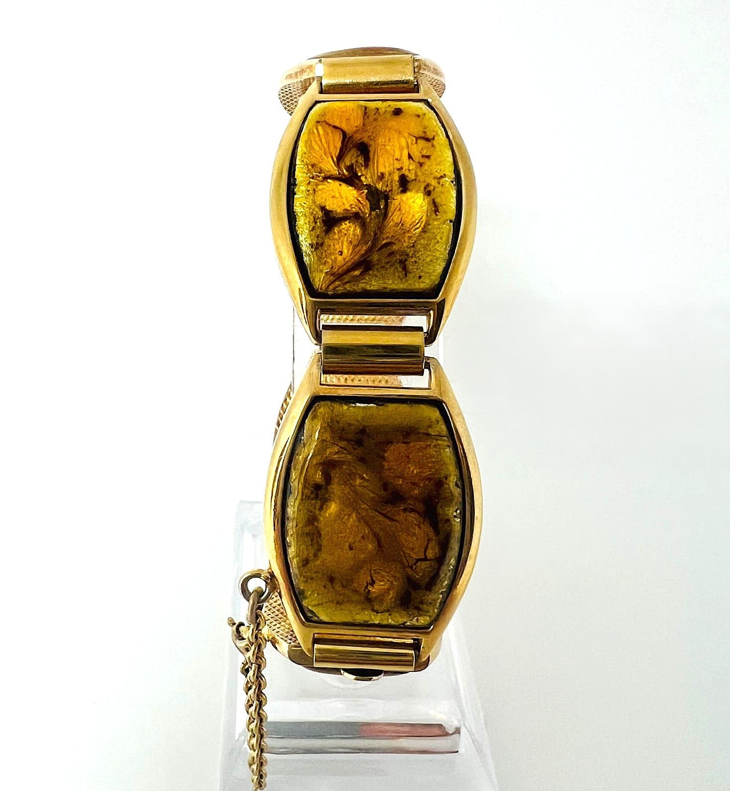 Vintage Panel-Armband vergoldet