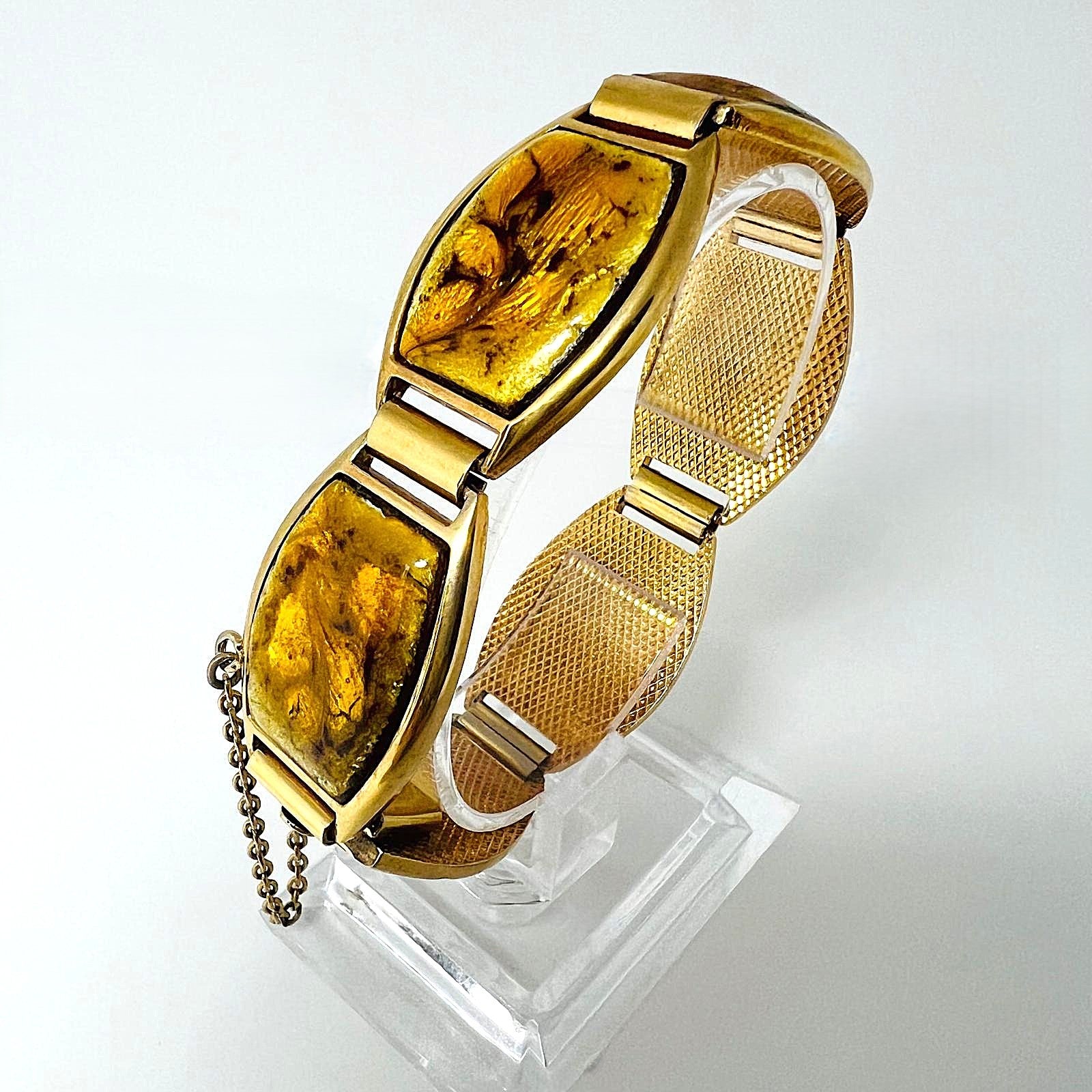 Vintage Panel-Armband vergoldet