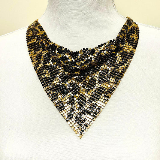 Gold Leo Mesh Collier
