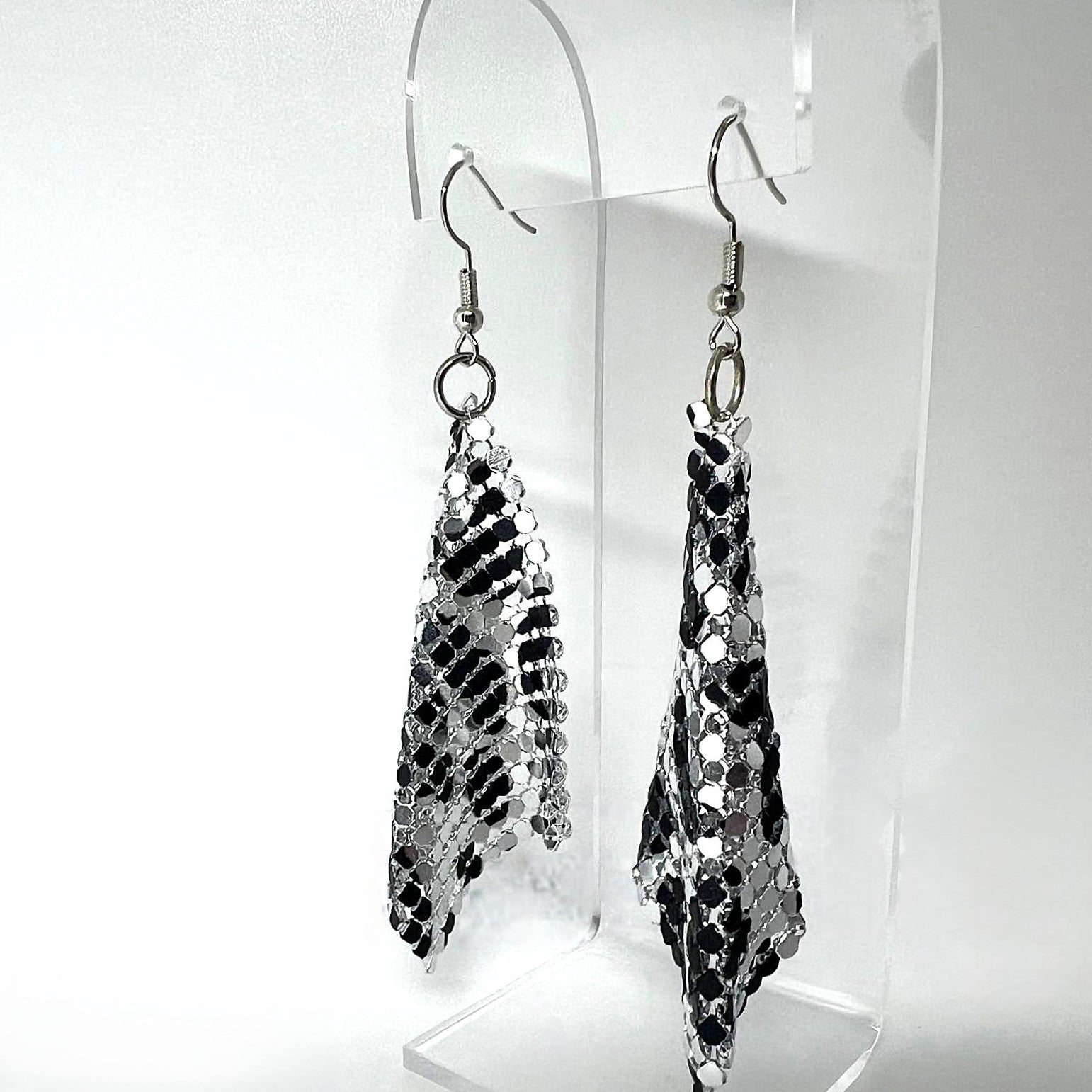 Silber Leo Mesh Ohrringe 