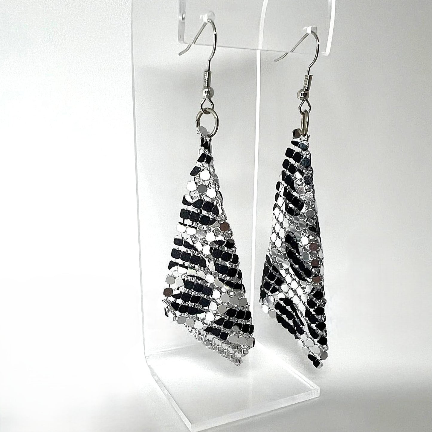 Silber Leo Mesh Ohrringe 