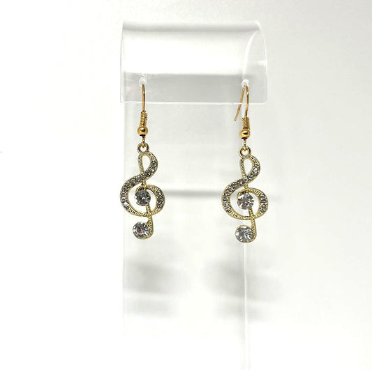 Goldene Musiknoten Ohrringe