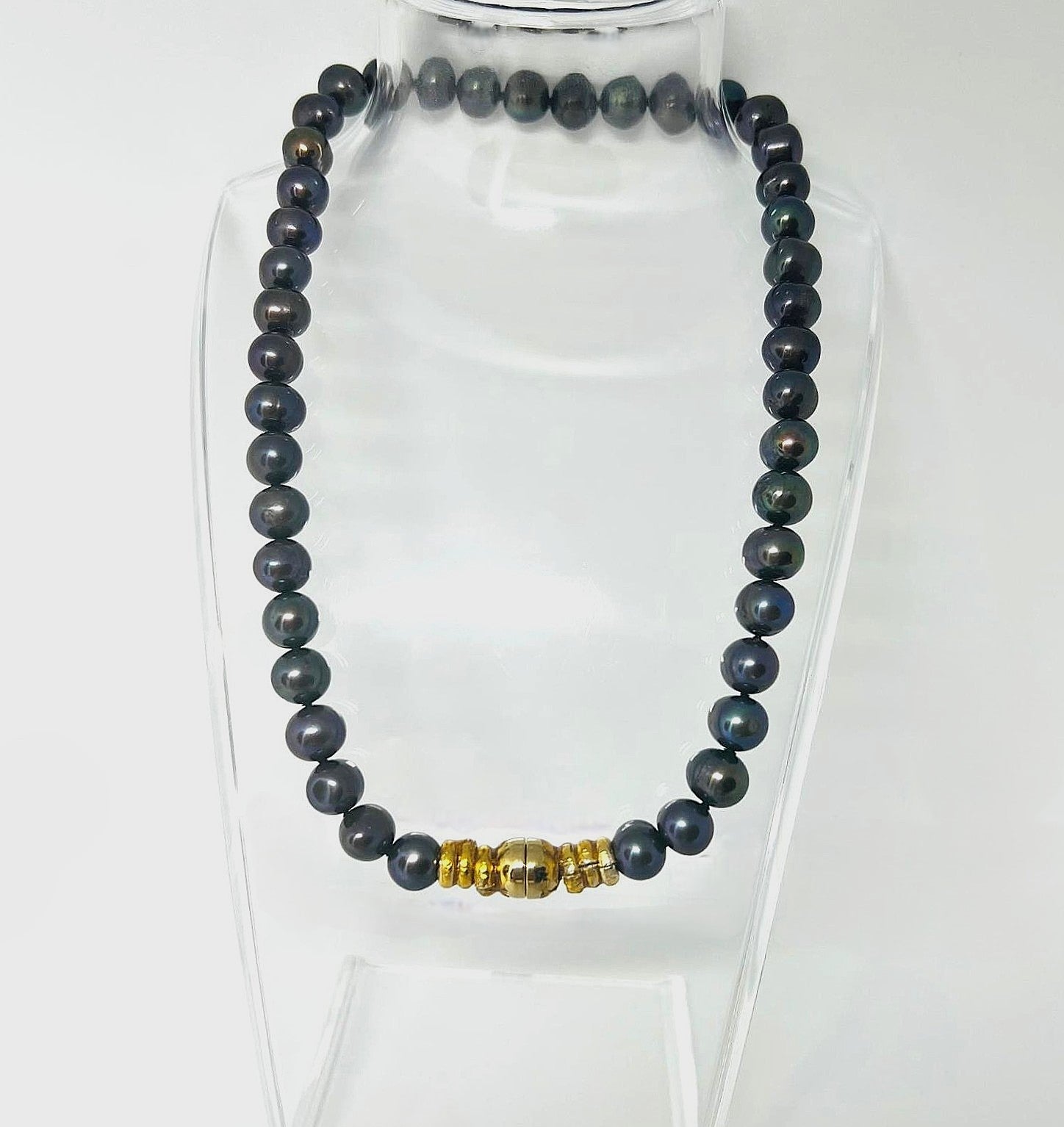 Süßwasserperlenkette Peacock Perlen Collier