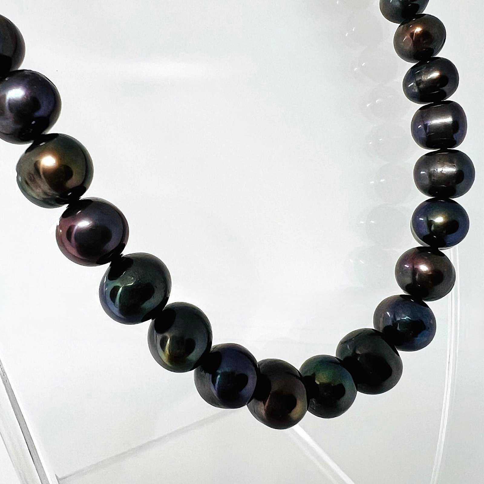 Süßwasserperlenkette Peacock Perlen Collier