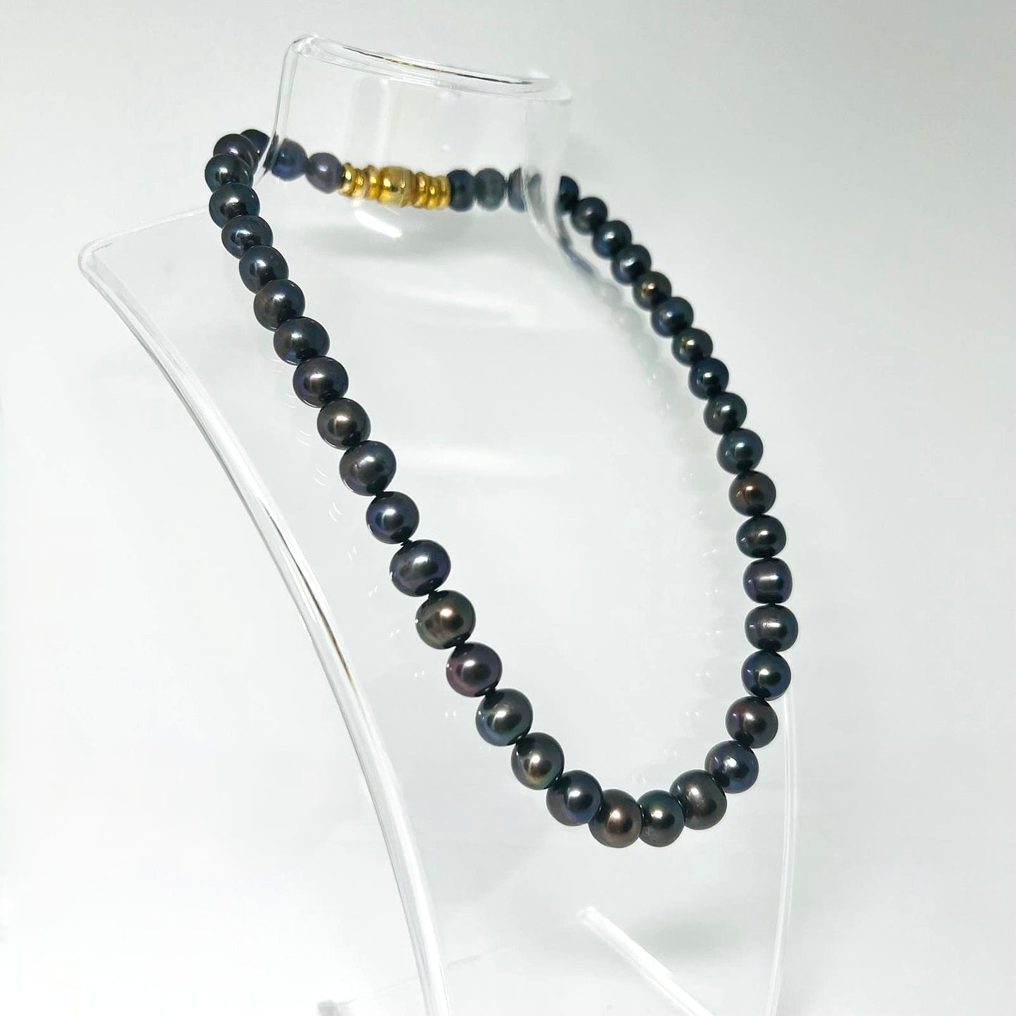 Süßwasserperlenkette Peacock Perlen Collier