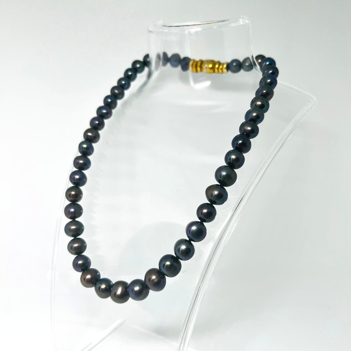 Süßwasserperlenkette Peacock Perlen Collier