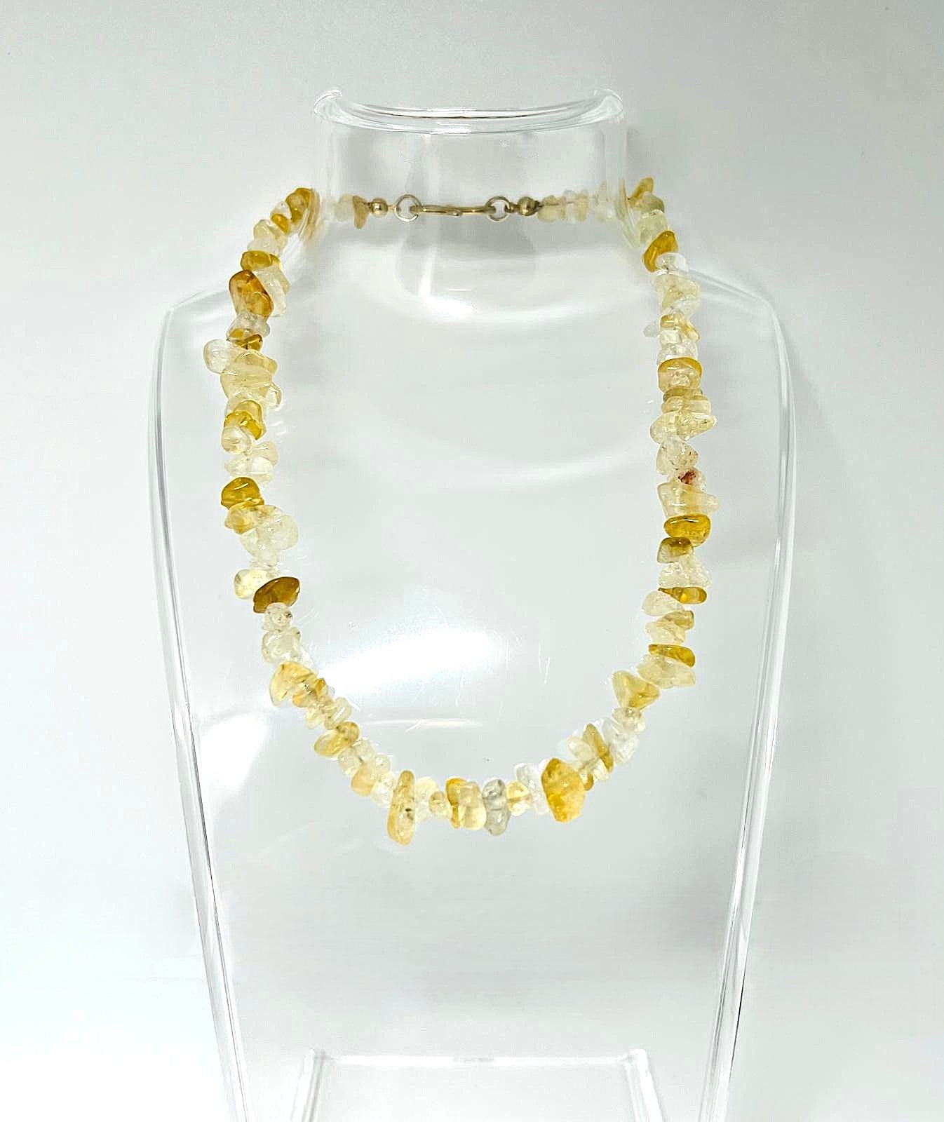 Edelstein Kette aus Citrin Chips