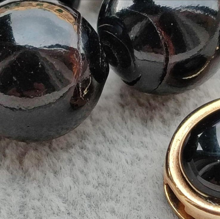 Art Deco Schwarze Korallenkette