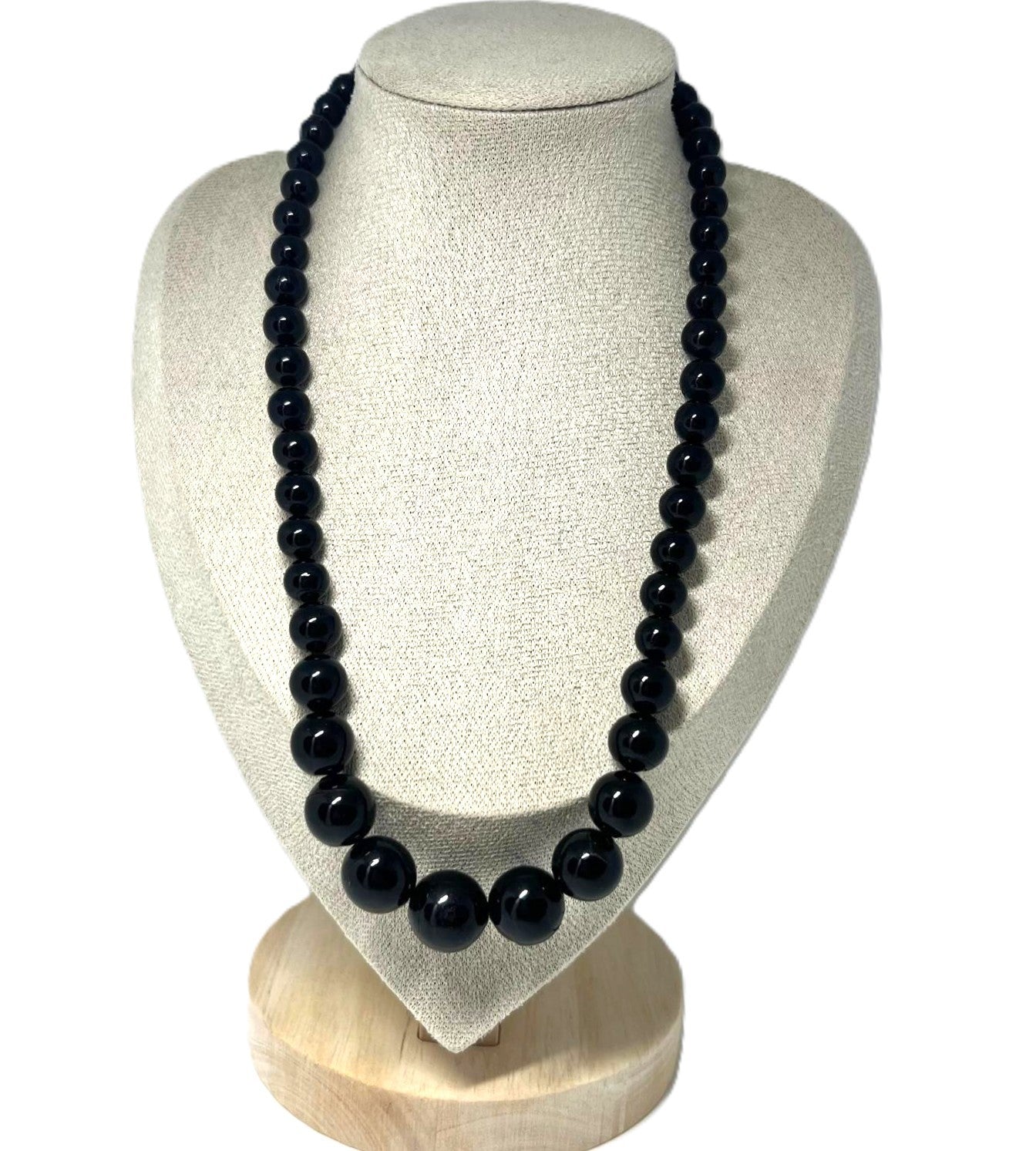 Art Deco Schwarze Korallenkette