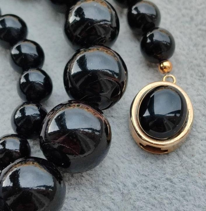 Art Deco Schwarze Korallenkette