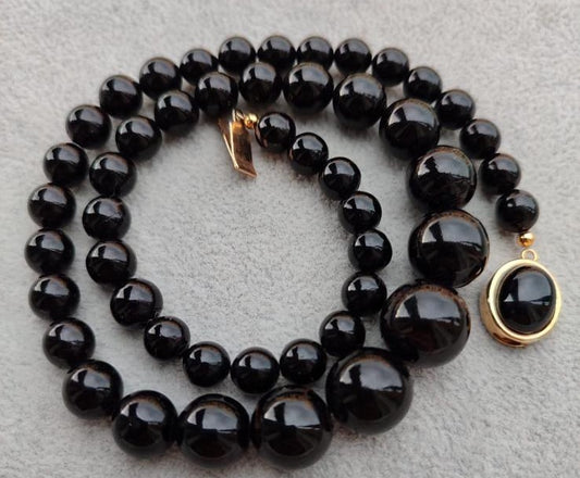 Art Deco Schwarze Korallenkette