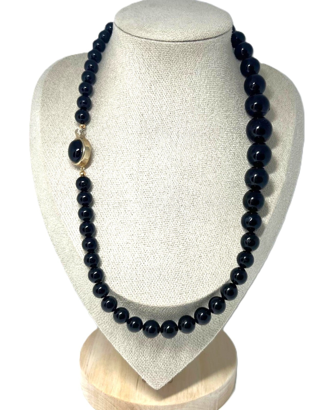 Art Deco Schwarze Korallenkette