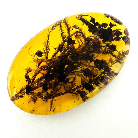 Vintage Harz-Brosche im Bernstein-Look 