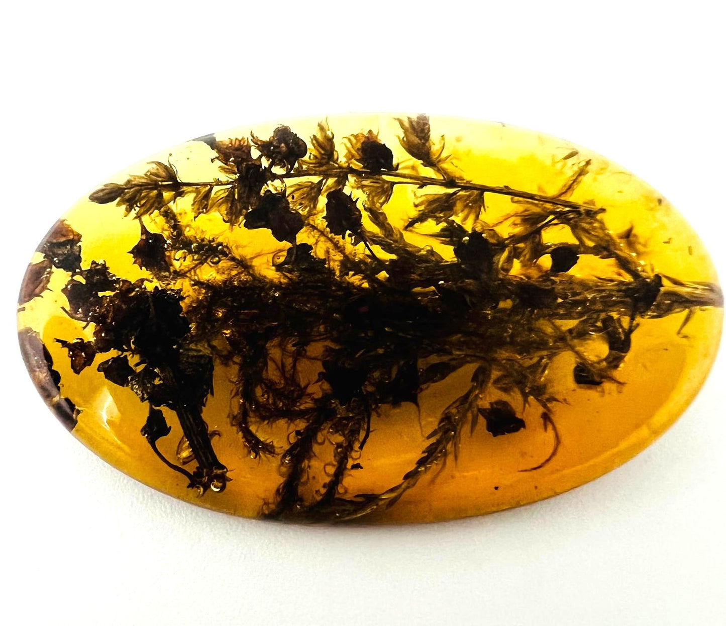 Vintage Harz-Brosche im Bernstein-Look 