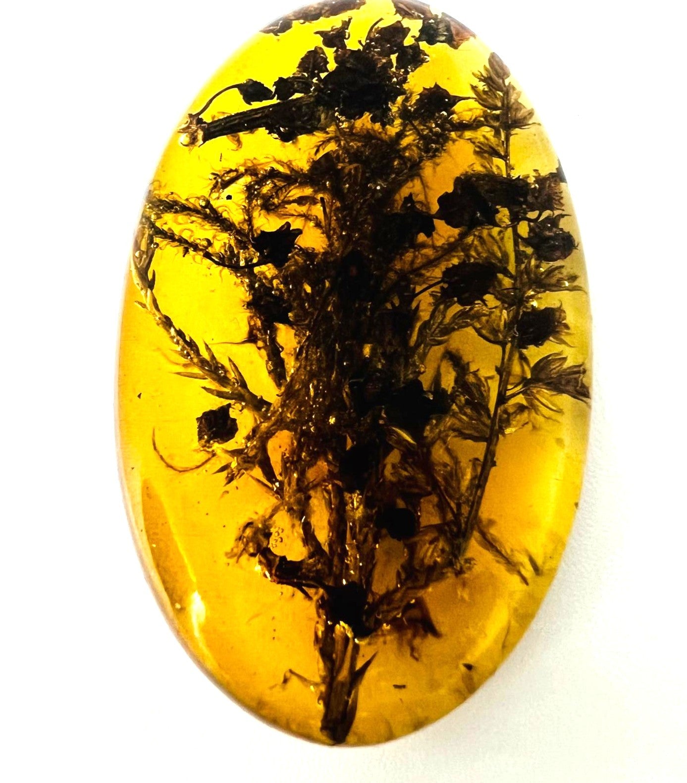 Vintage Harz-Brosche im Bernstein-Look 